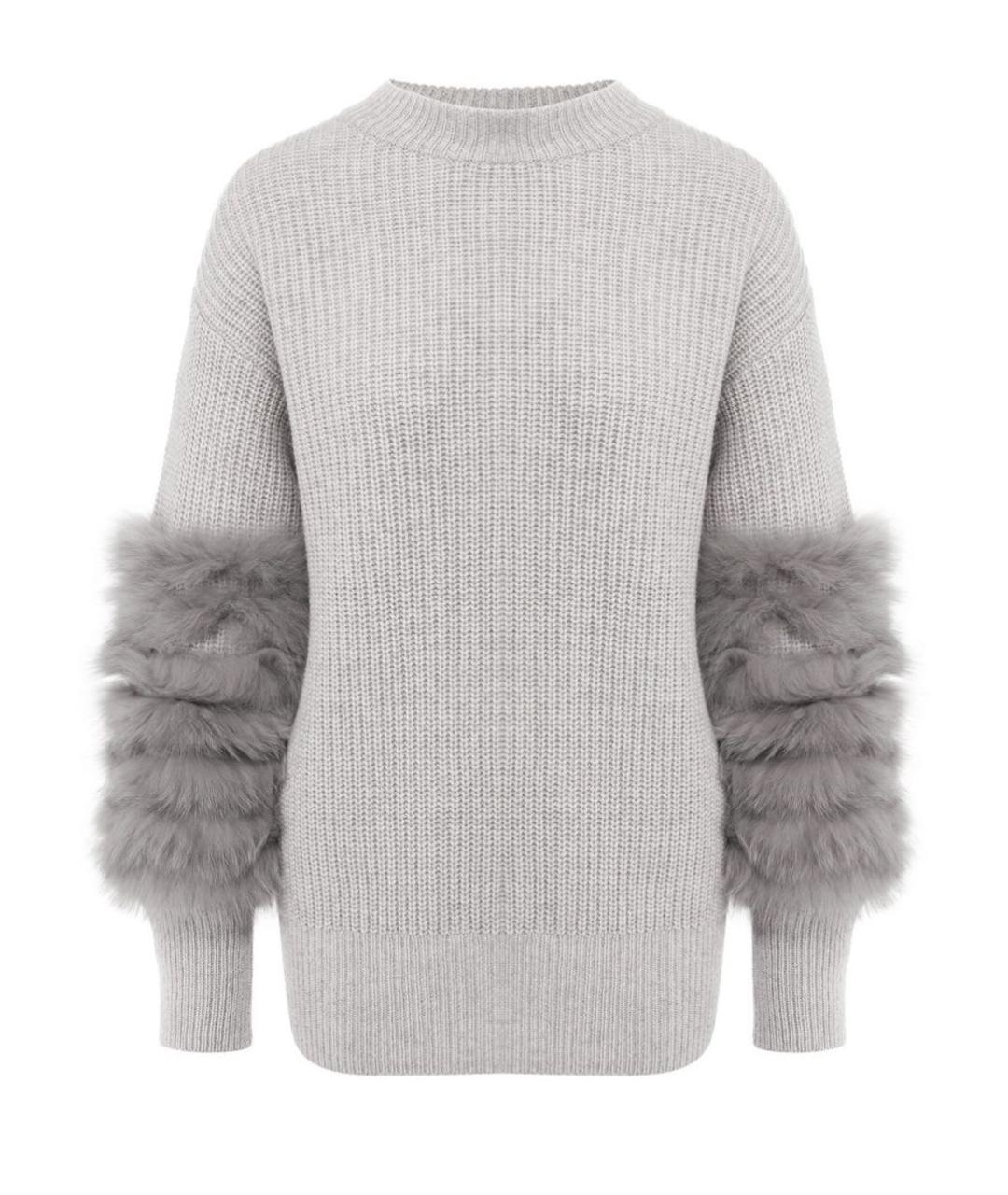 'S MAX MARA Серый кашемировый джемпер / свитер, фото 1