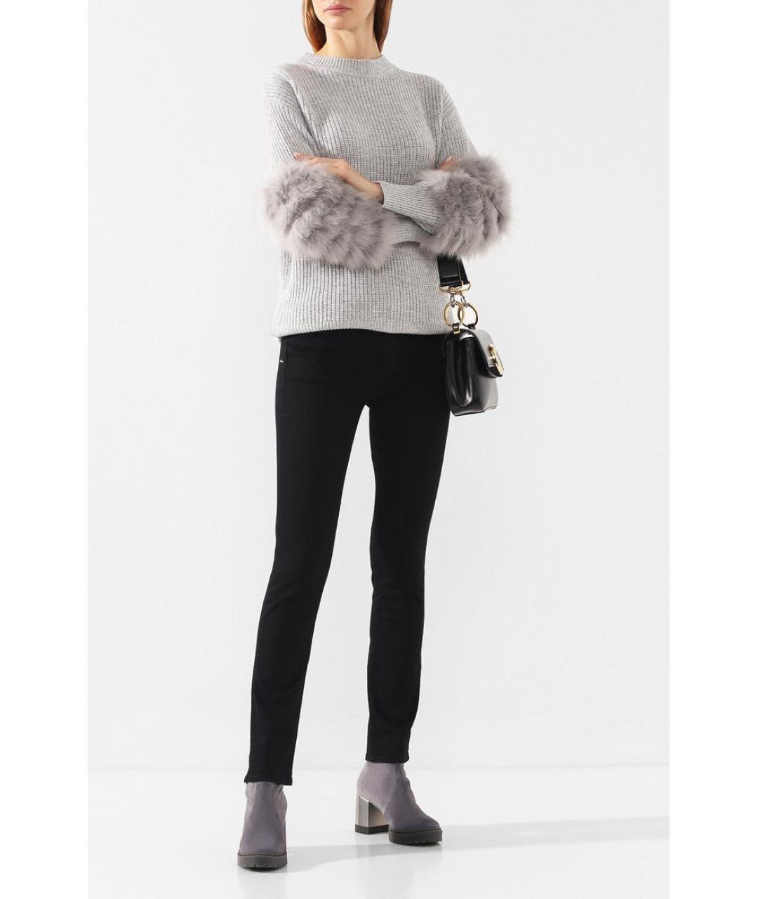 'S MAX MARA Серый кашемировый джемпер / свитер, фото 5