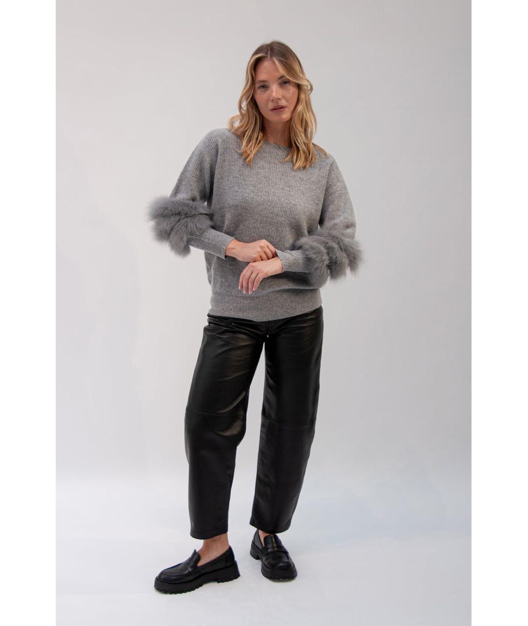 'S MAX MARA Серый кашемировый джемпер / свитер, фото 6