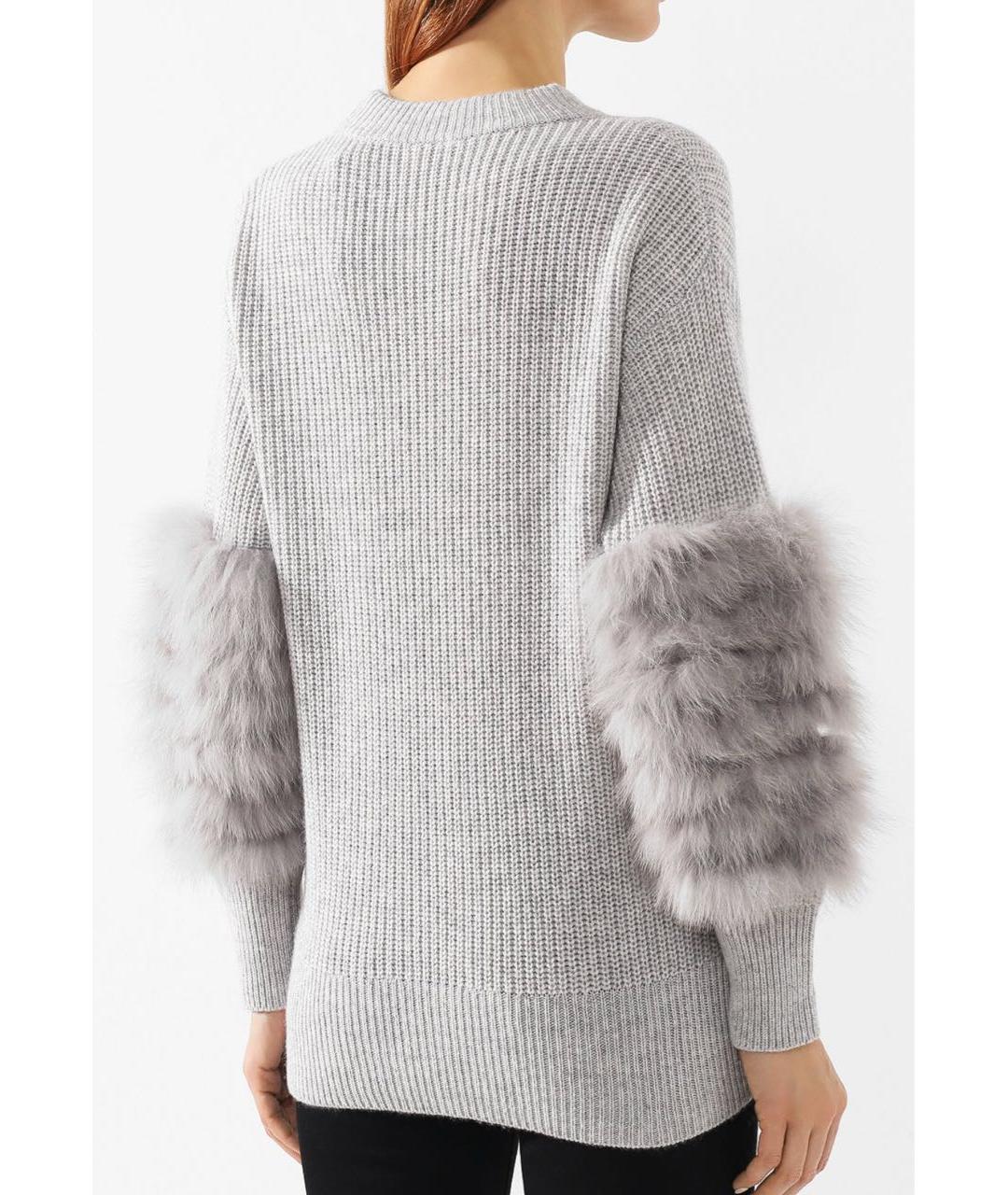 'S MAX MARA Серый кашемировый джемпер / свитер, фото 3