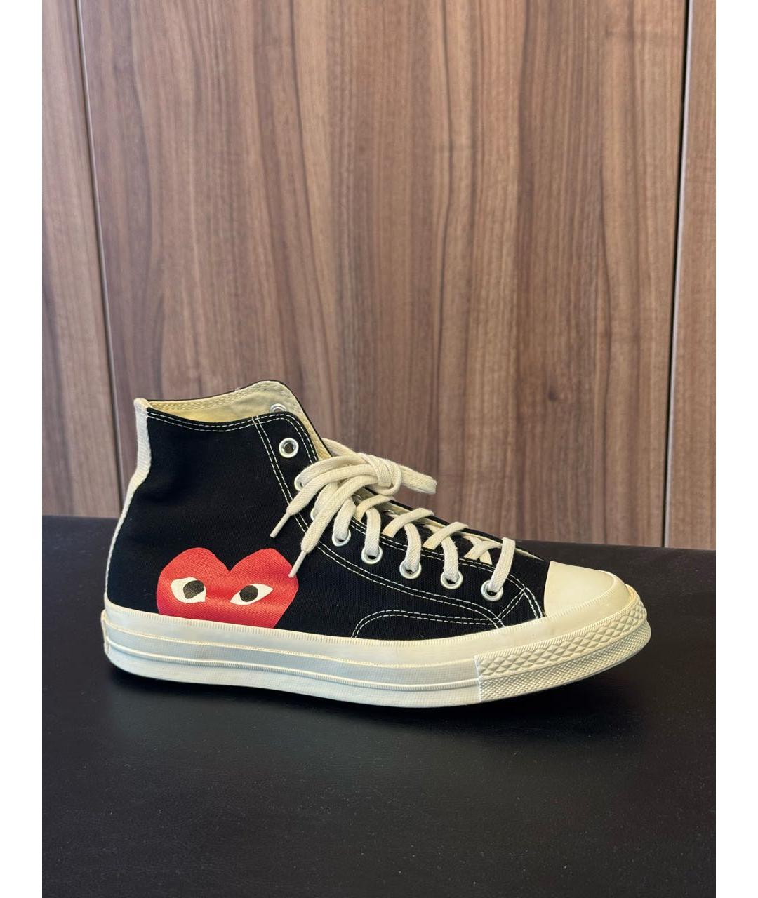 COMME DES GARÇONS PLAY Черные текстильные кеды, фото 8