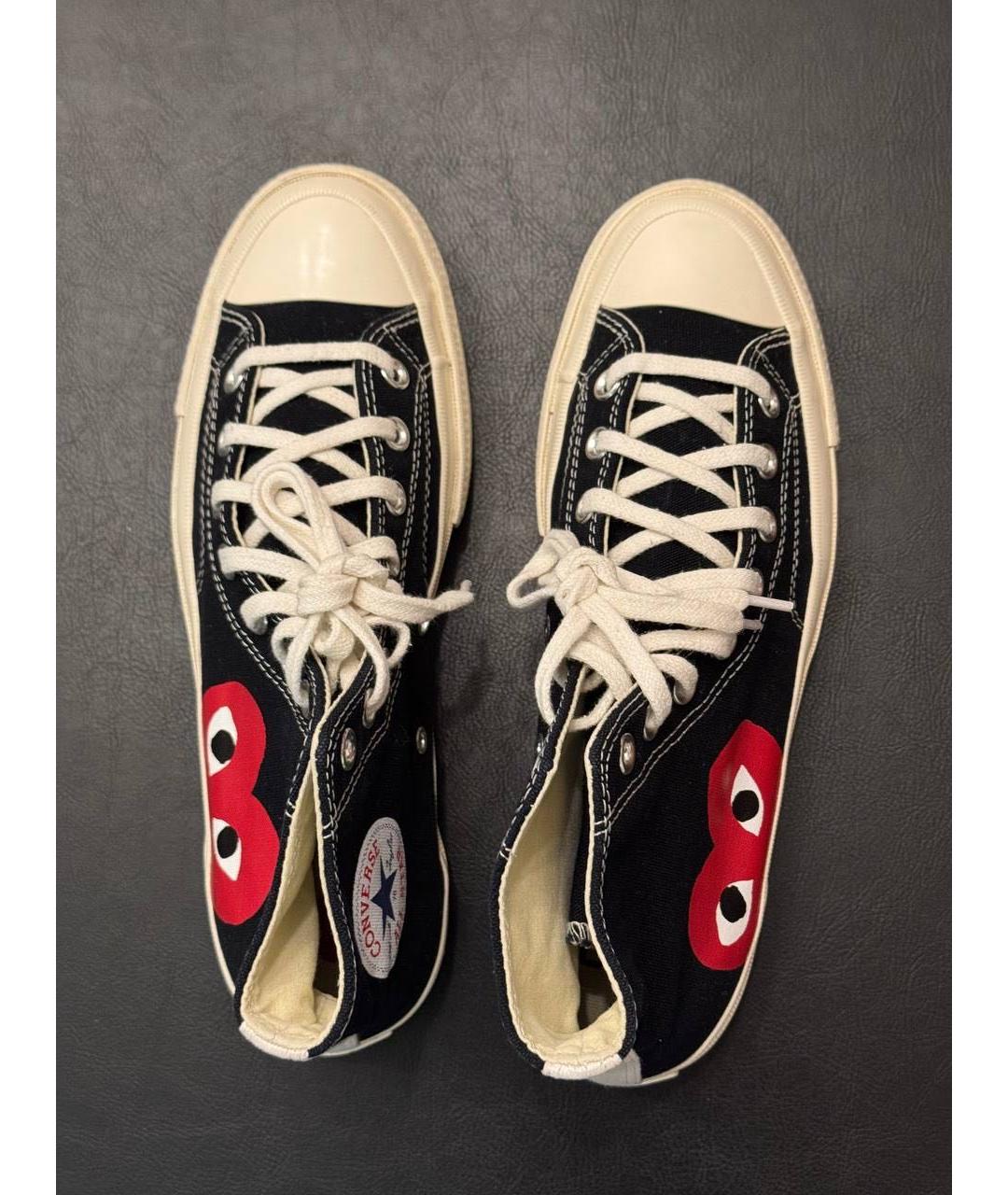 COMME DES GARÇONS PLAY Черные текстильные кеды, фото 3