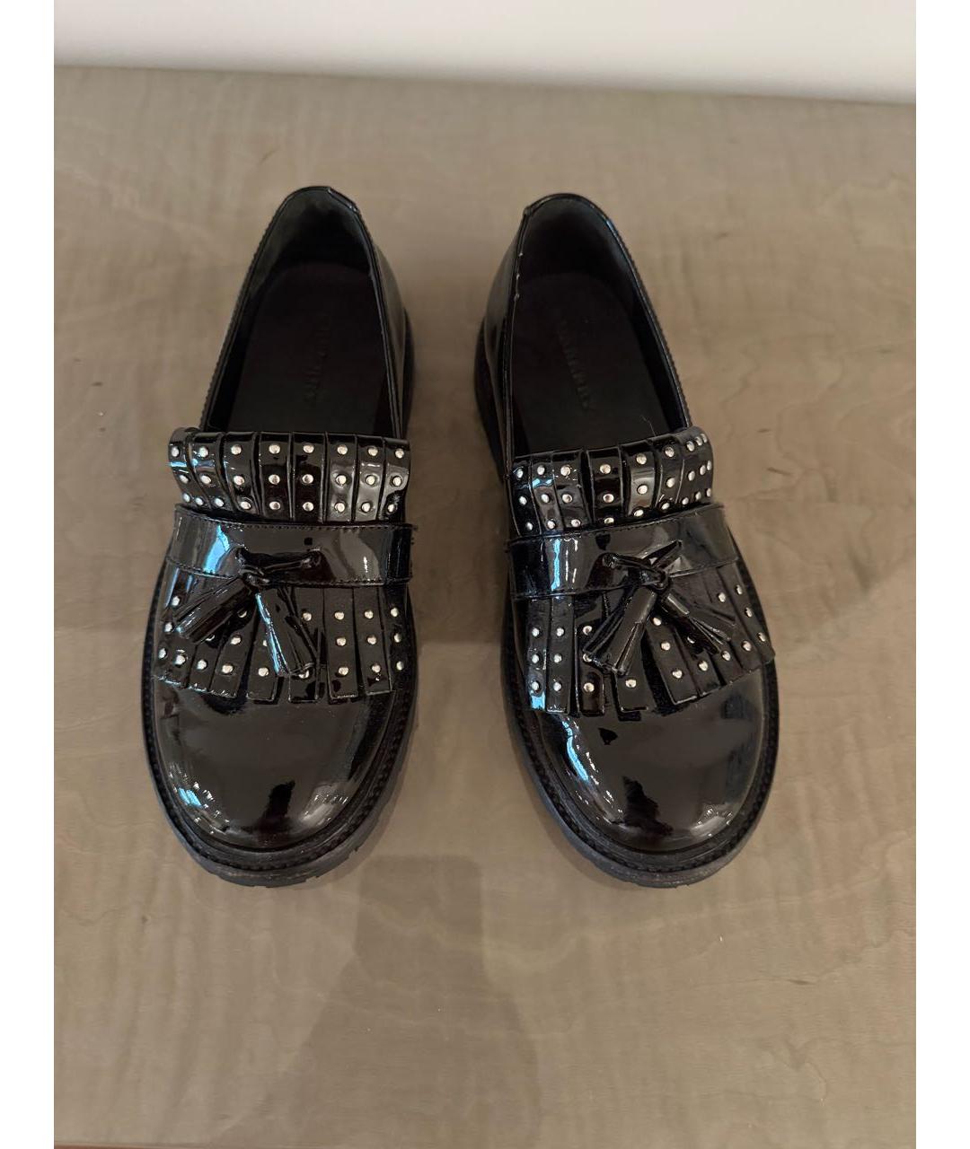 BURBERRY Черные лоферы и мокасины из лакированной кожи, фото 2