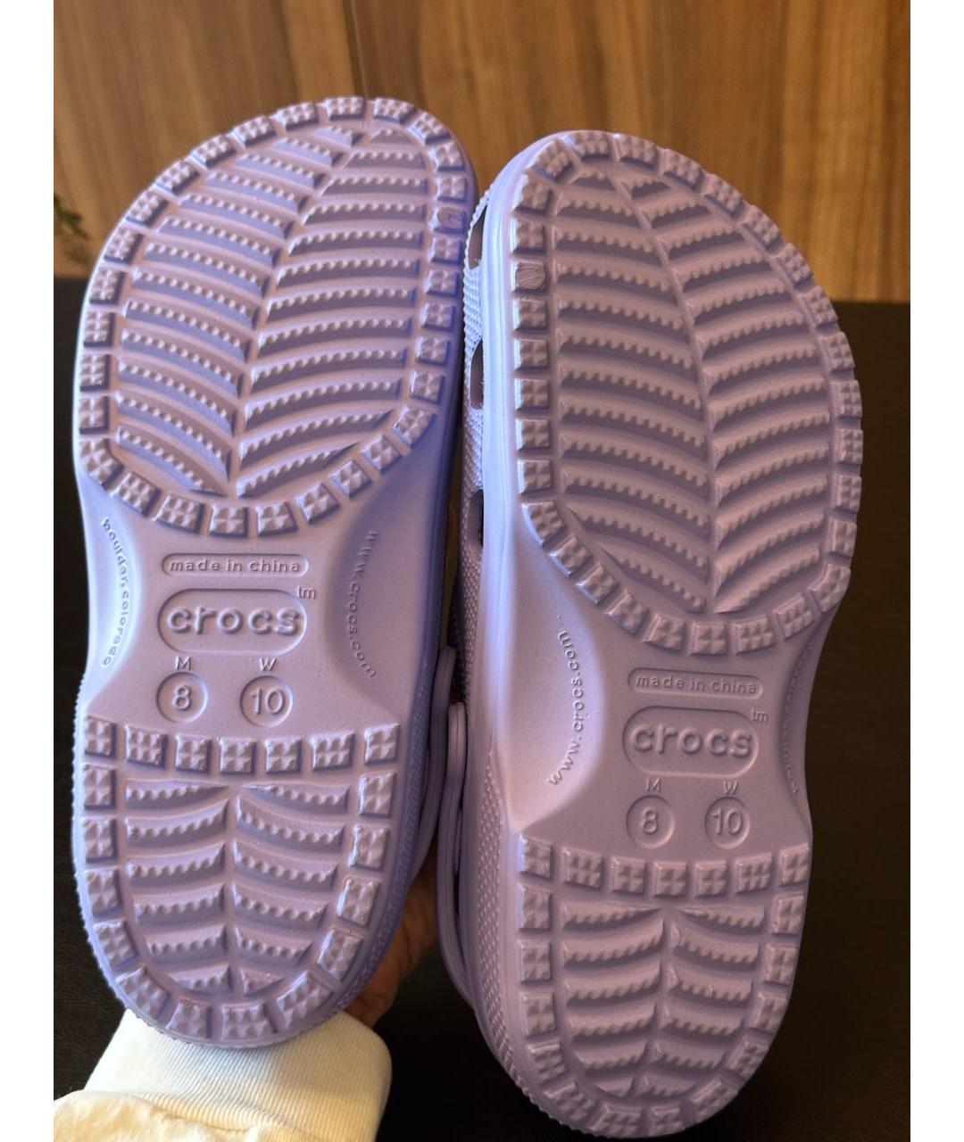 CROCS Фиолетовые резиновые сабо, фото 5