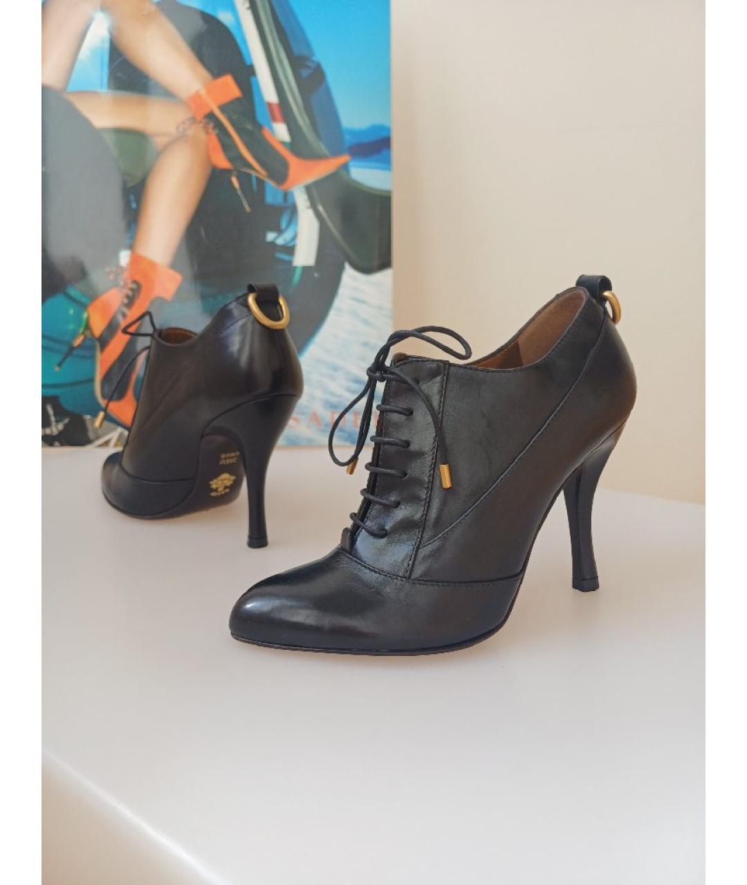 BALLY Черные кожаные ботильоны, фото 4