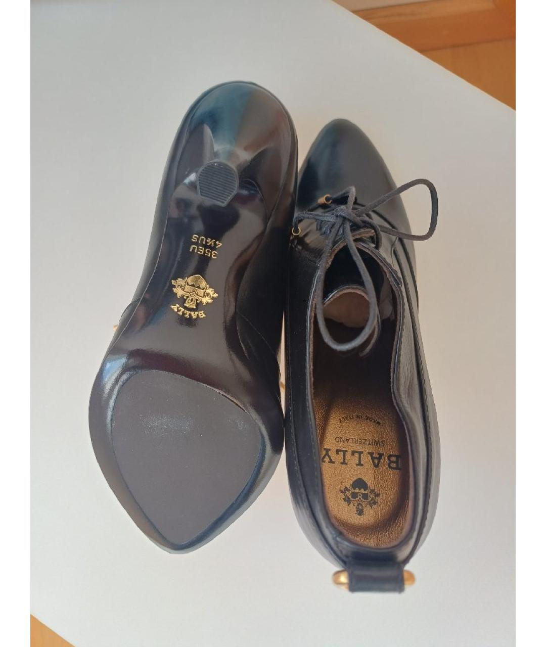 BALLY Черные кожаные ботильоны, фото 8