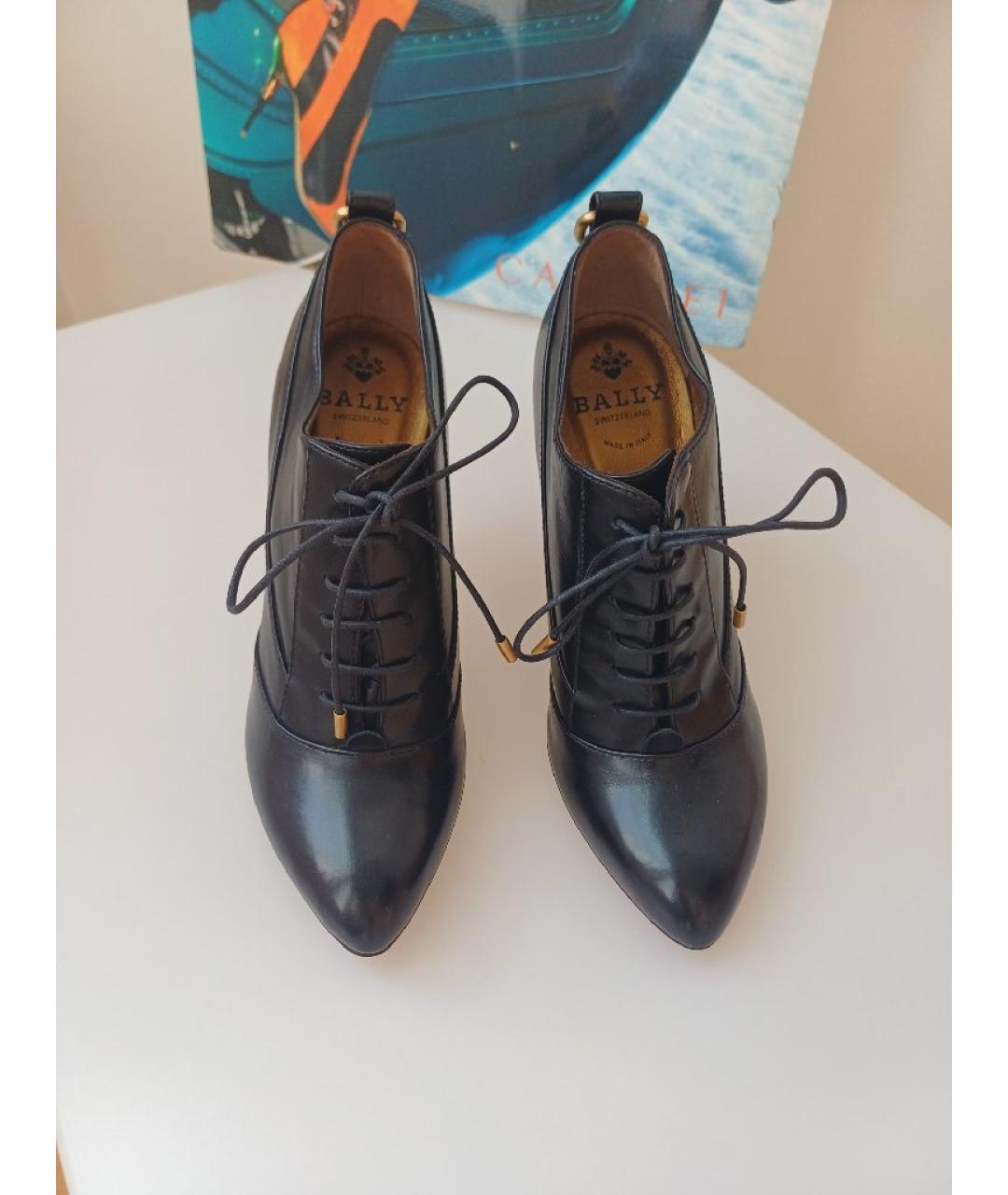 BALLY Черные кожаные ботильоны, фото 6