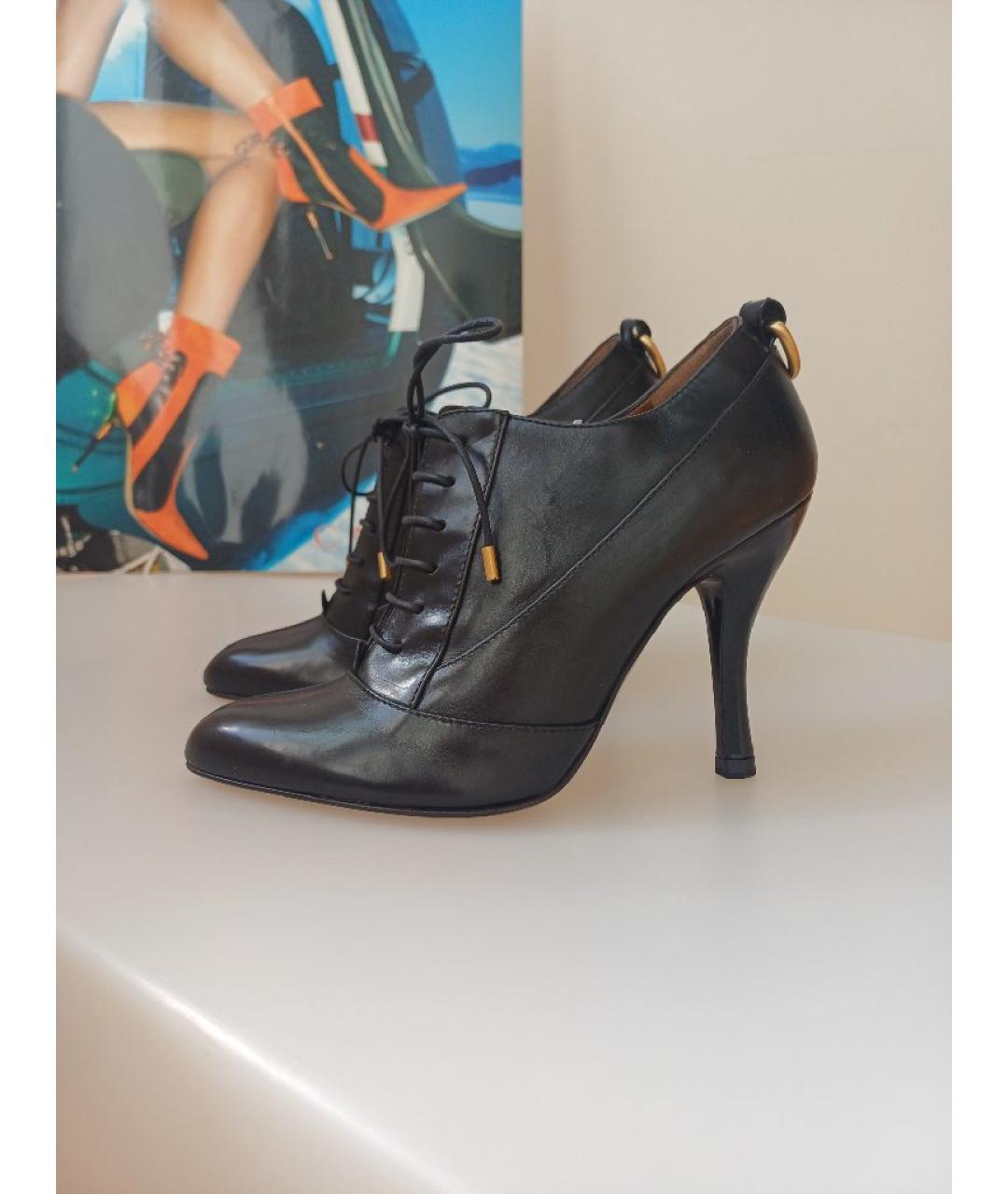 BALLY Черные кожаные ботильоны, фото 2