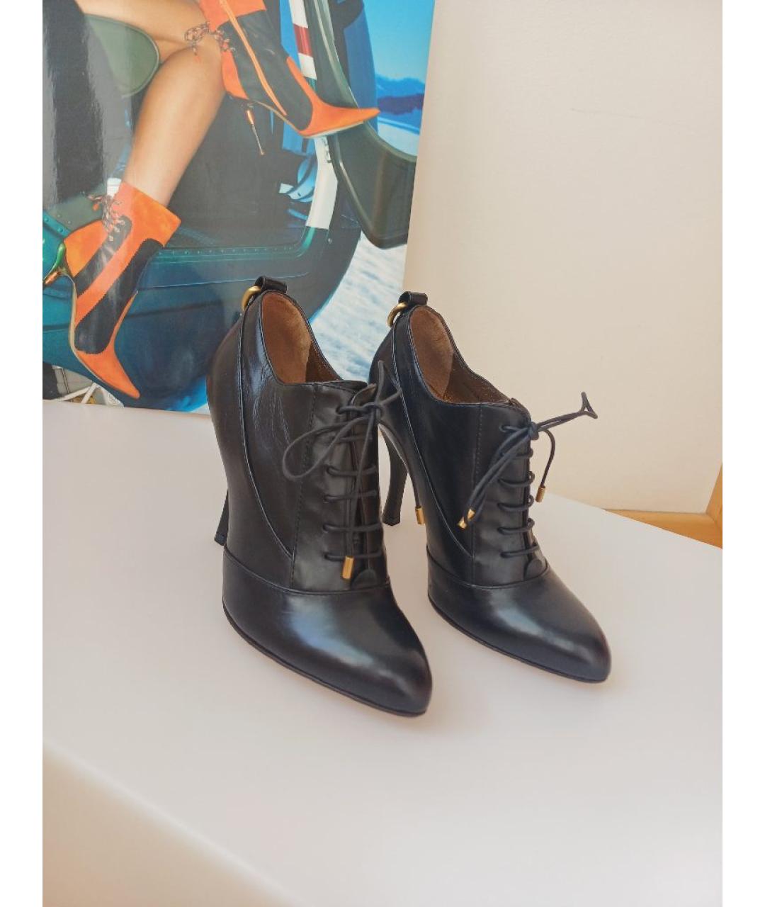 BALLY Черные кожаные ботильоны, фото 5