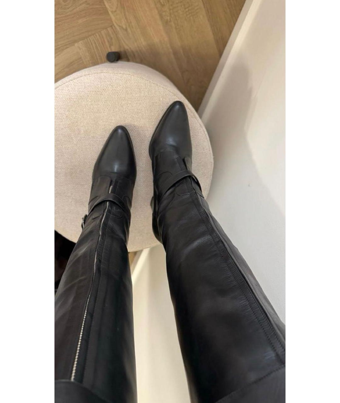 HERMES Черные кожаные сапоги, фото 3
