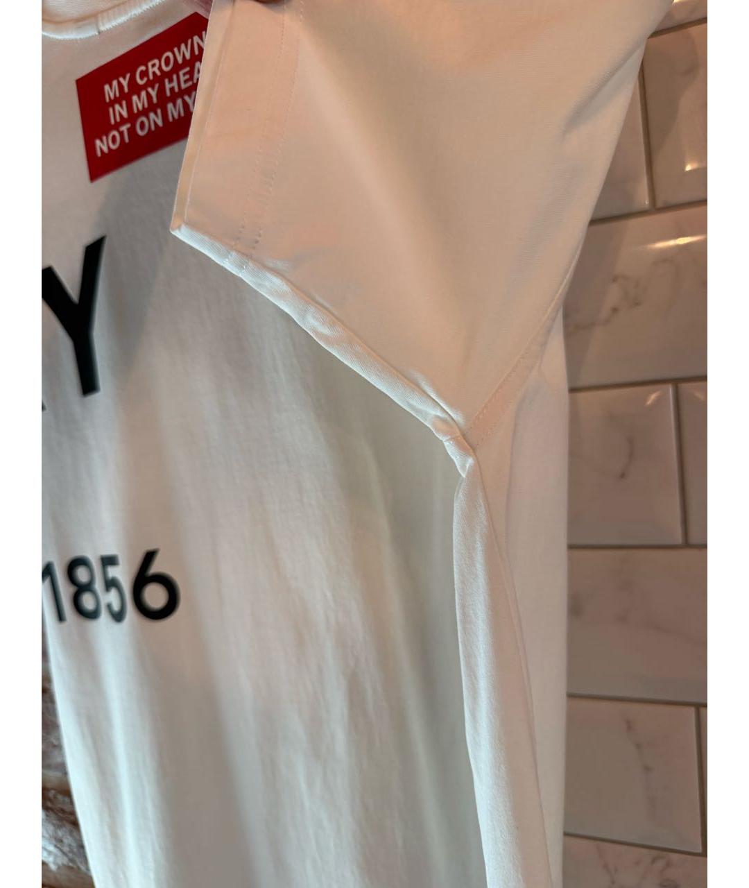 BURBERRY Белая футболка, фото 5