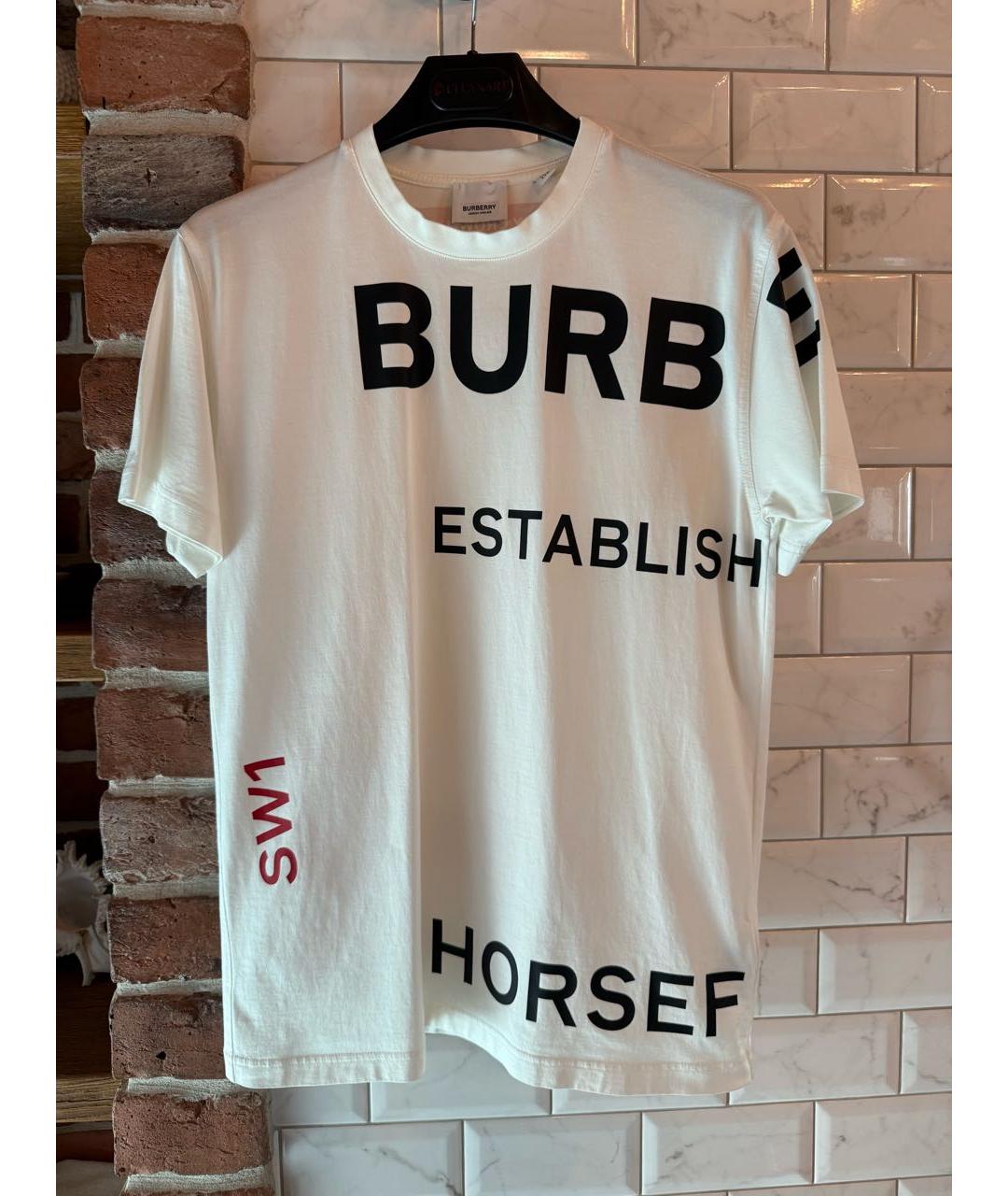 BURBERRY Белая футболка, фото 8
