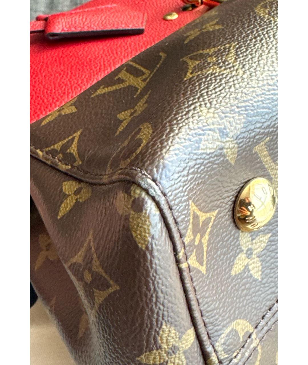 LOUIS VUITTON Коричневая сумка тоут из искусственной кожи, фото 6
