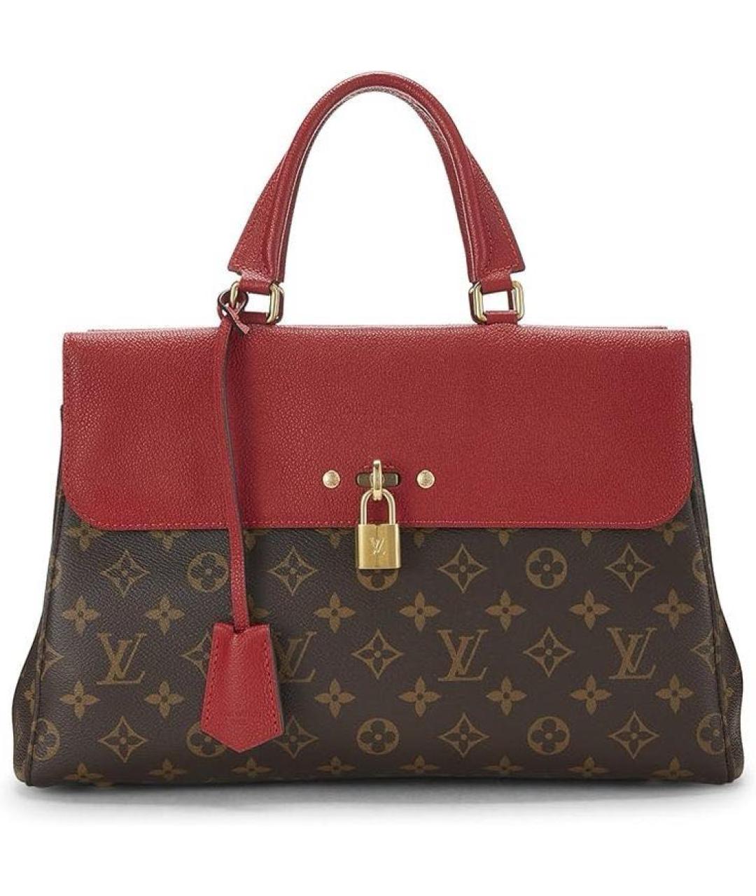 LOUIS VUITTON Коричневая сумка тоут из искусственной кожи, фото 9