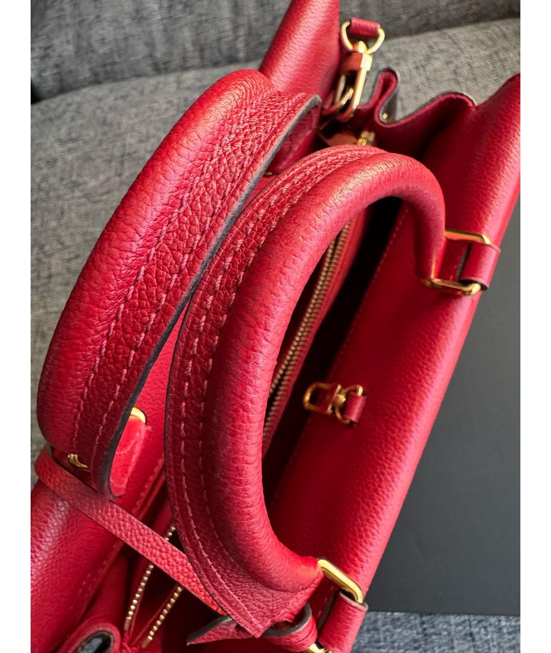 LOUIS VUITTON Коричневая сумка тоут из искусственной кожи, фото 8