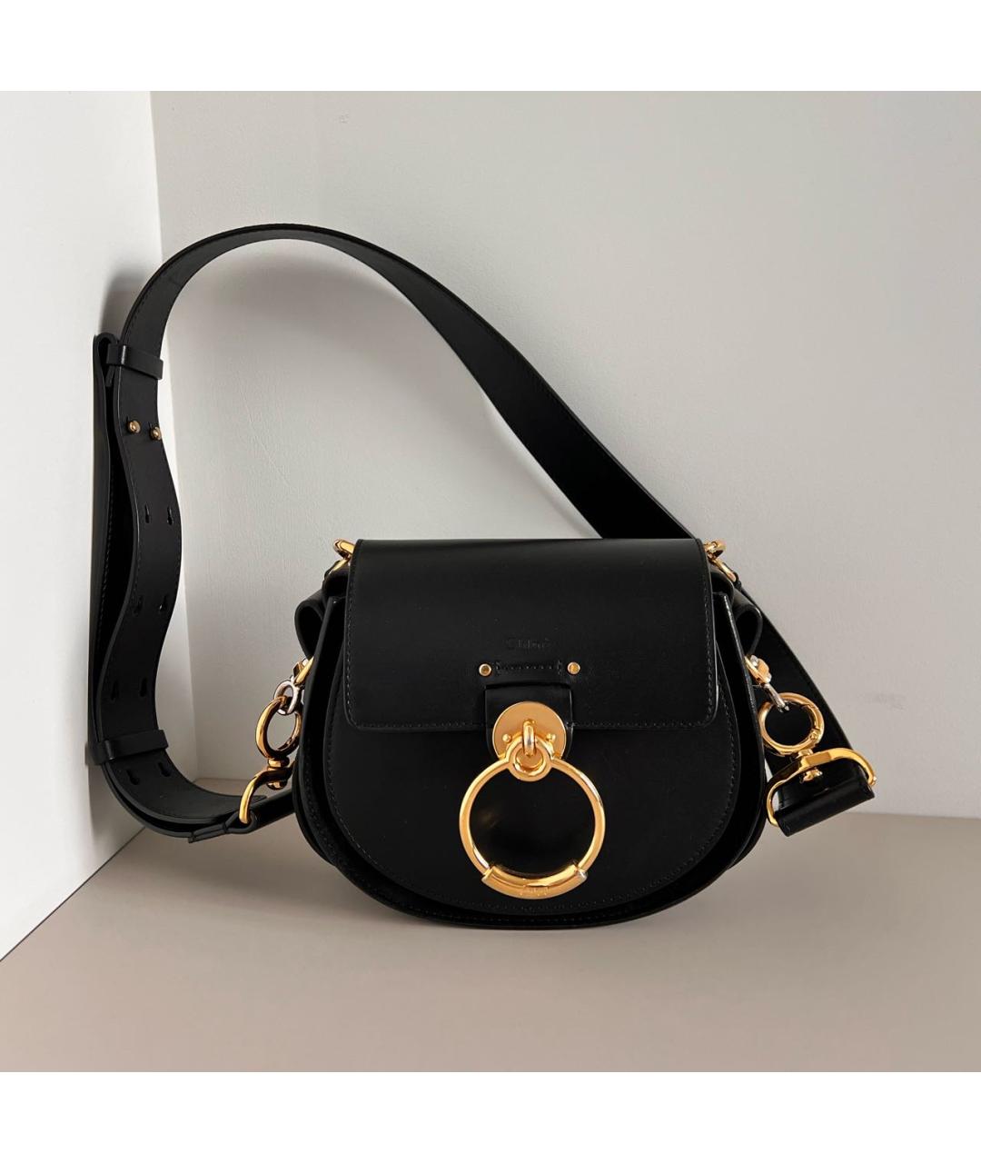 CHLOE Черная кожаная сумка через плечо, фото 9