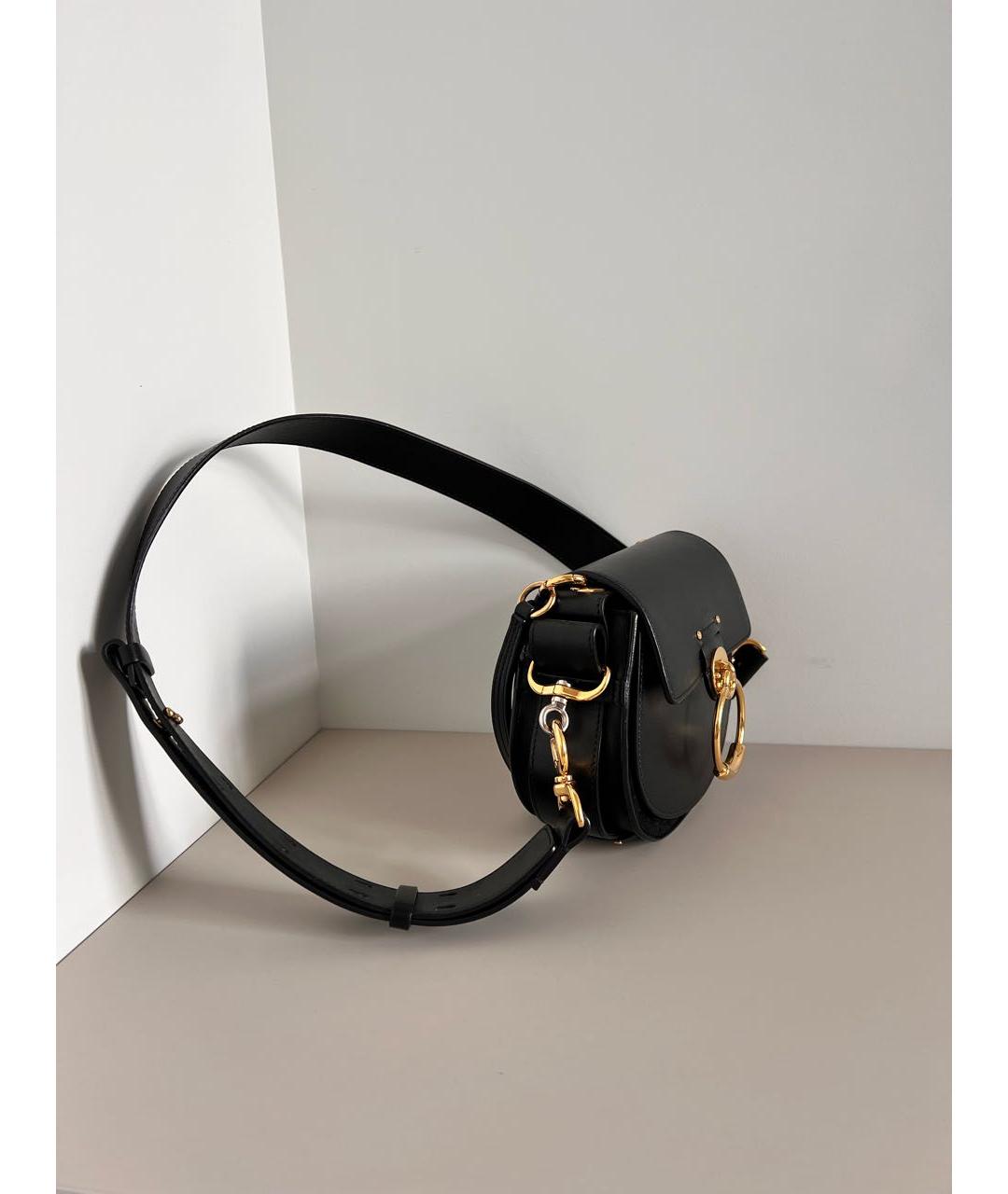 CHLOE Черная кожаная сумка через плечо, фото 6