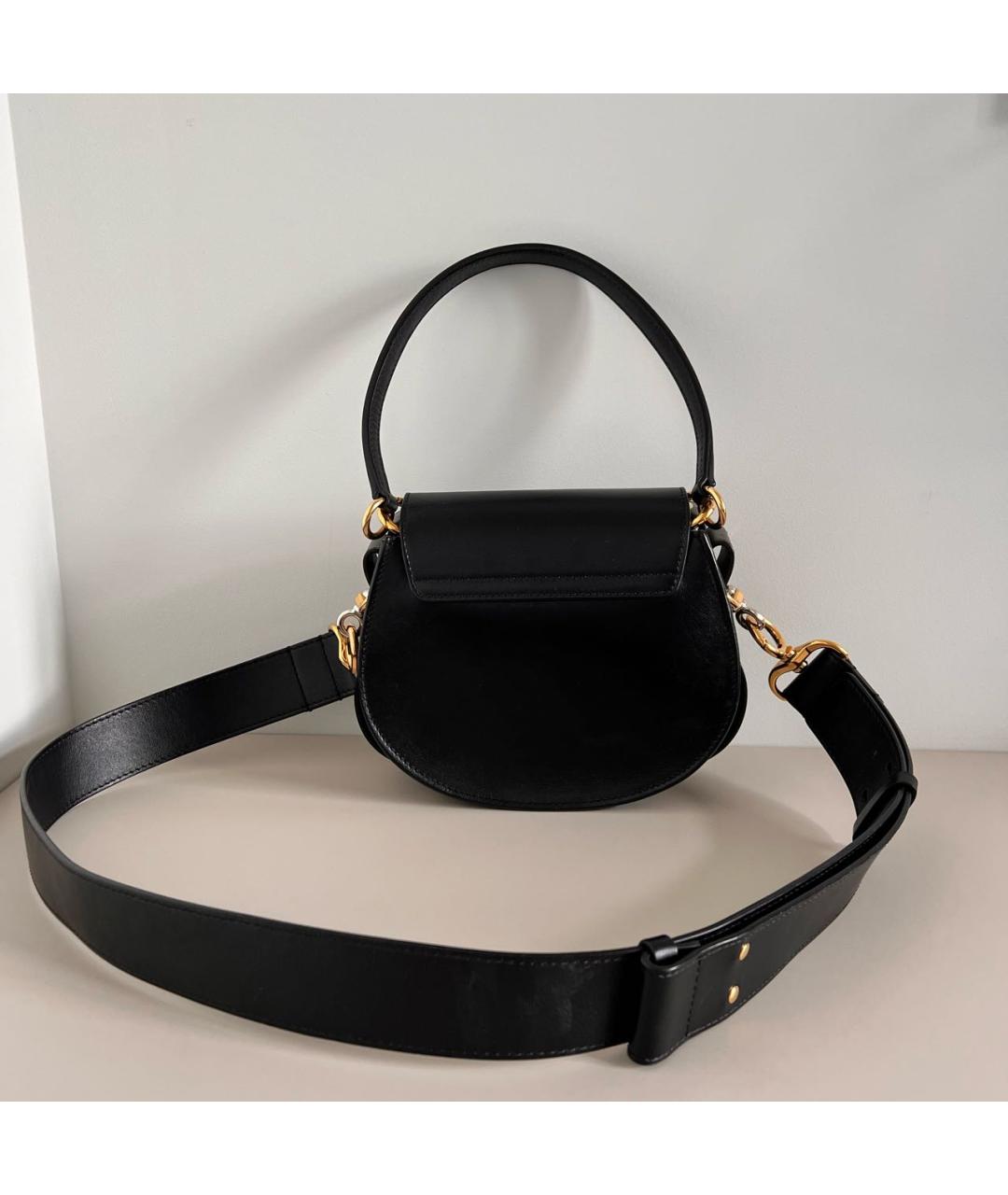 CHLOE Черная кожаная сумка через плечо, фото 3
