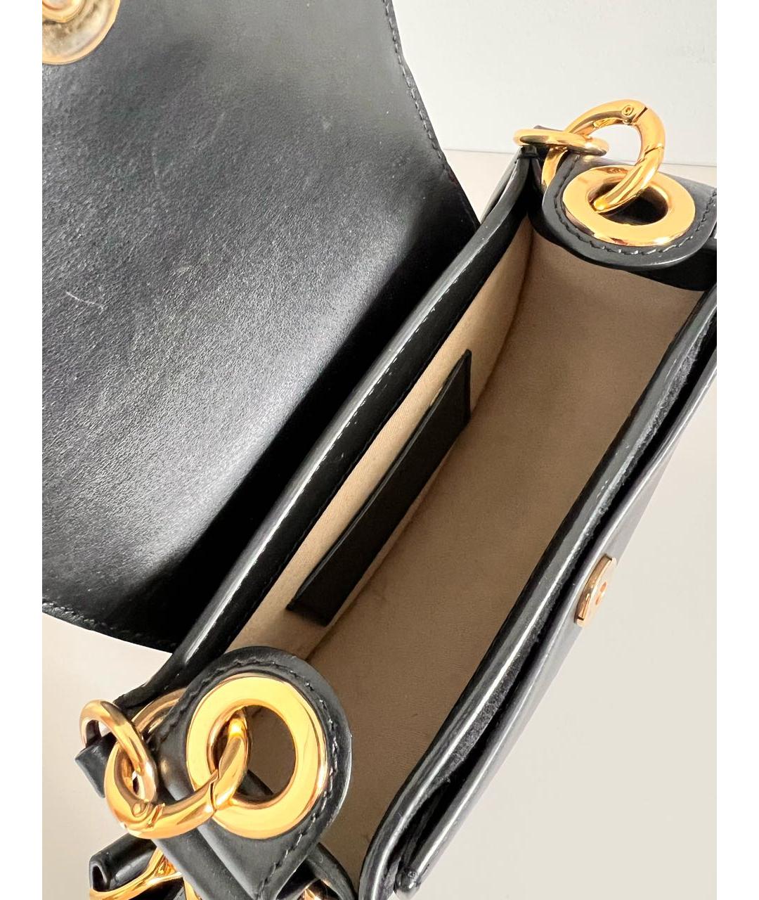 CHLOE Черная кожаная сумка через плечо, фото 4