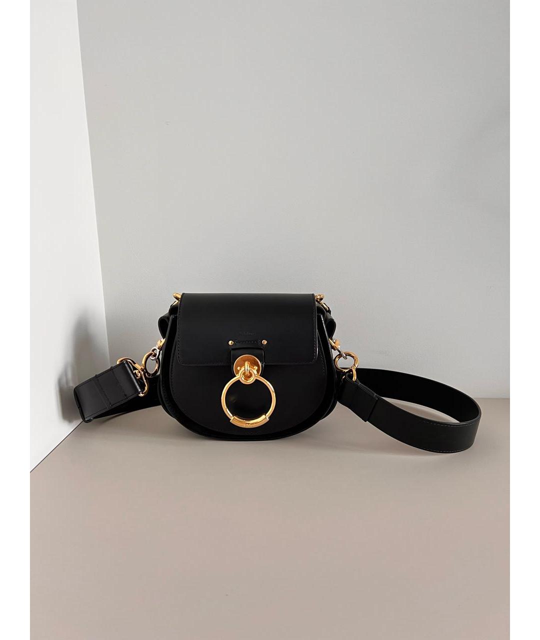 CHLOE Черная кожаная сумка через плечо, фото 5