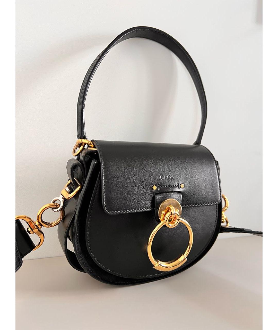 CHLOE Черная кожаная сумка через плечо, фото 8