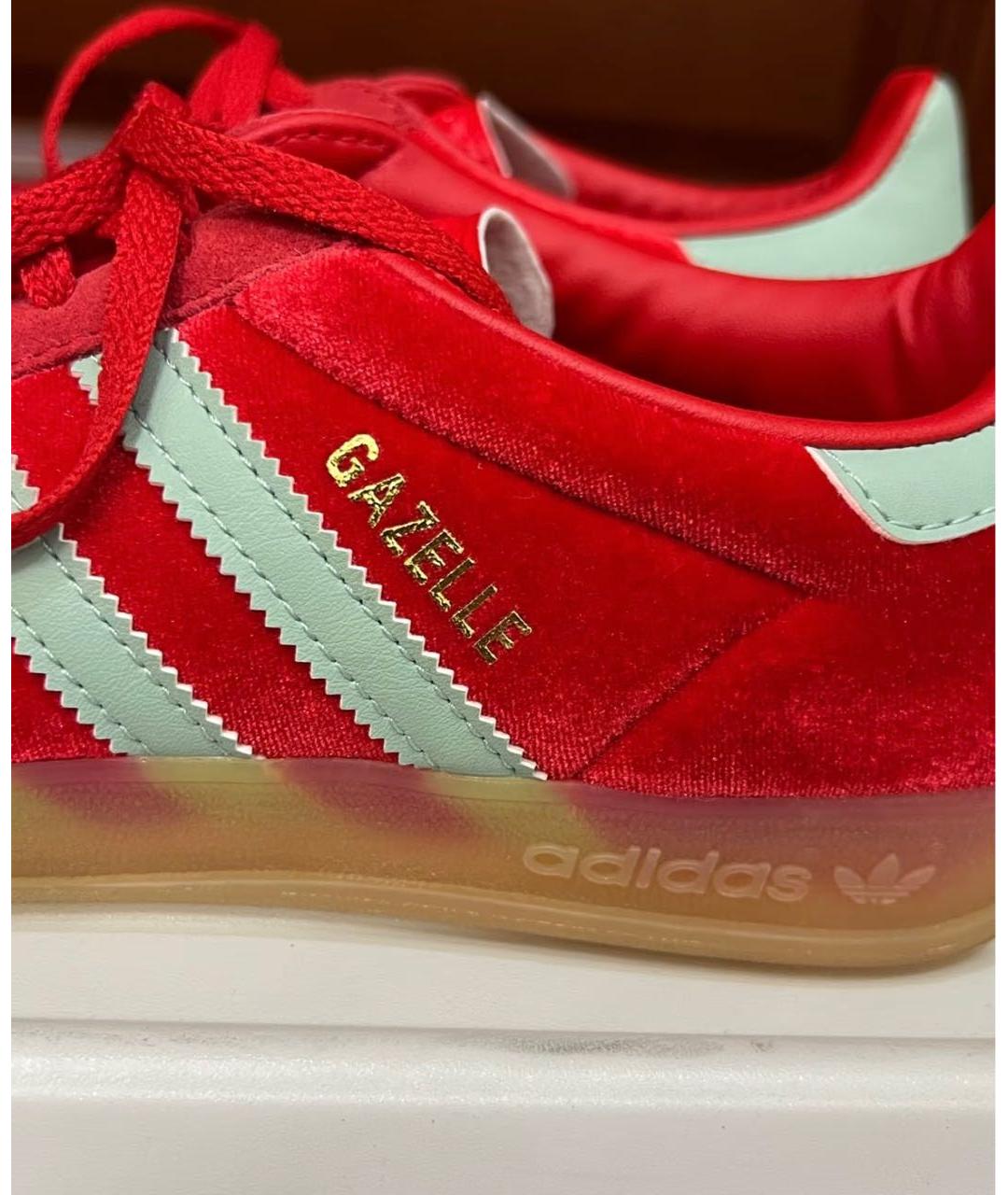 ADIDAS Красные замшевые кроссовки, фото 5