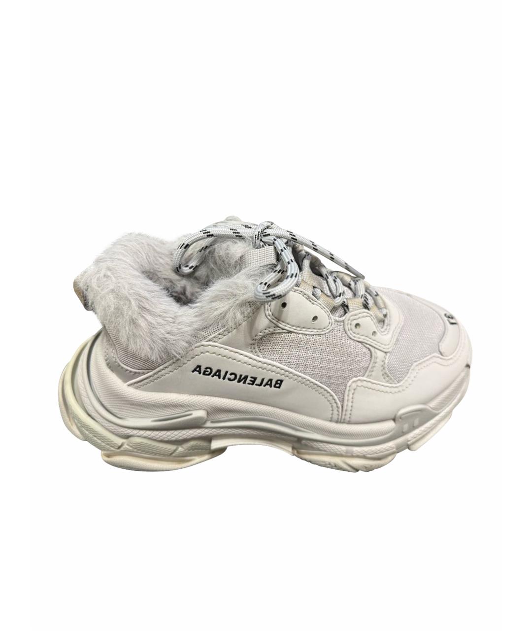 BALENCIAGA Серые текстильные кроссовки, фото 1