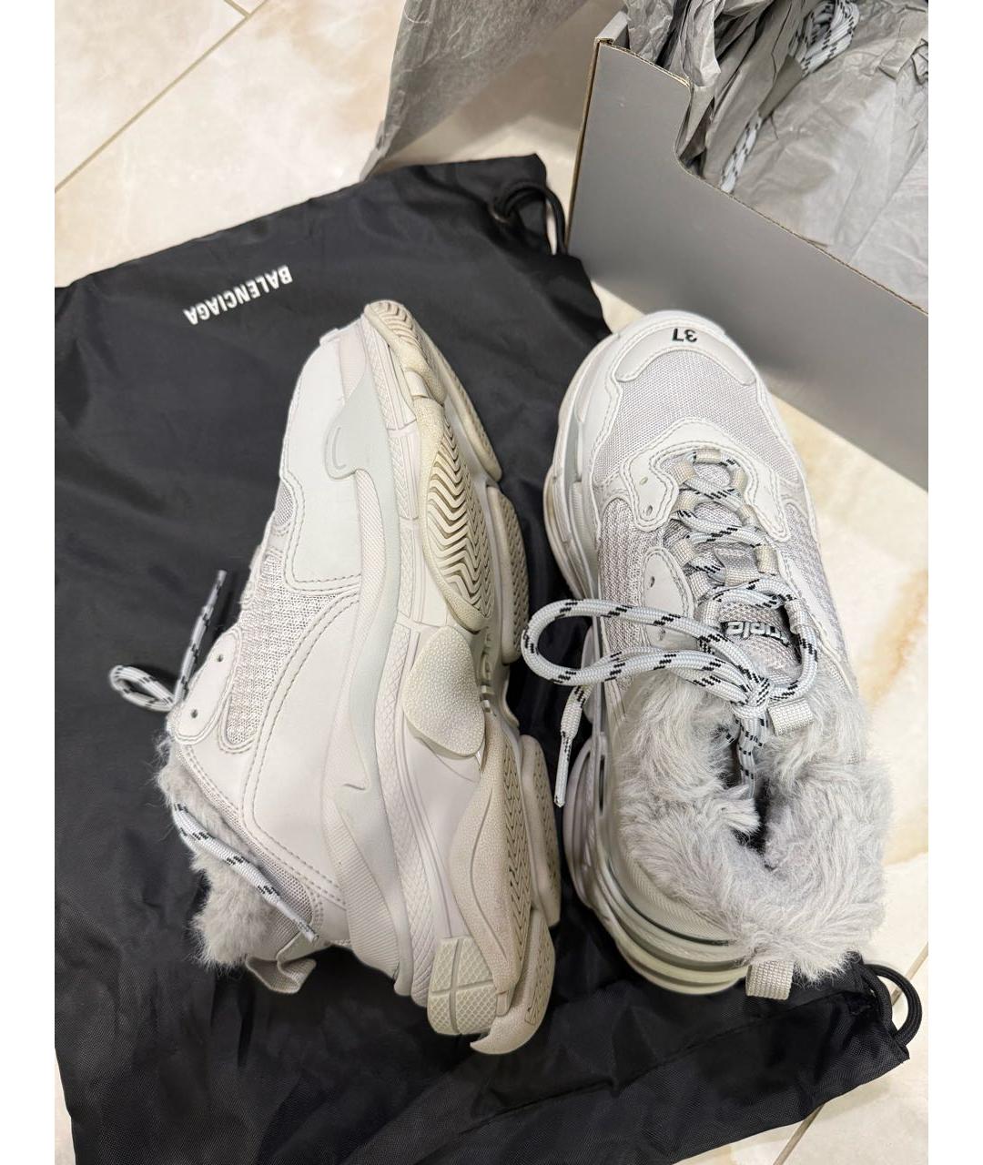 BALENCIAGA Серые текстильные кроссовки, фото 7