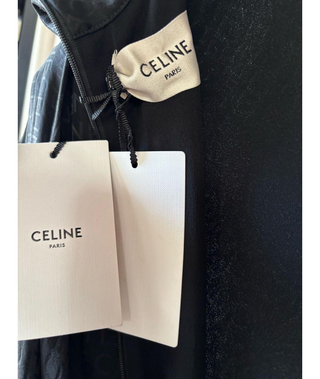 CELINE Черное шелковое вечернее платье, фото 3