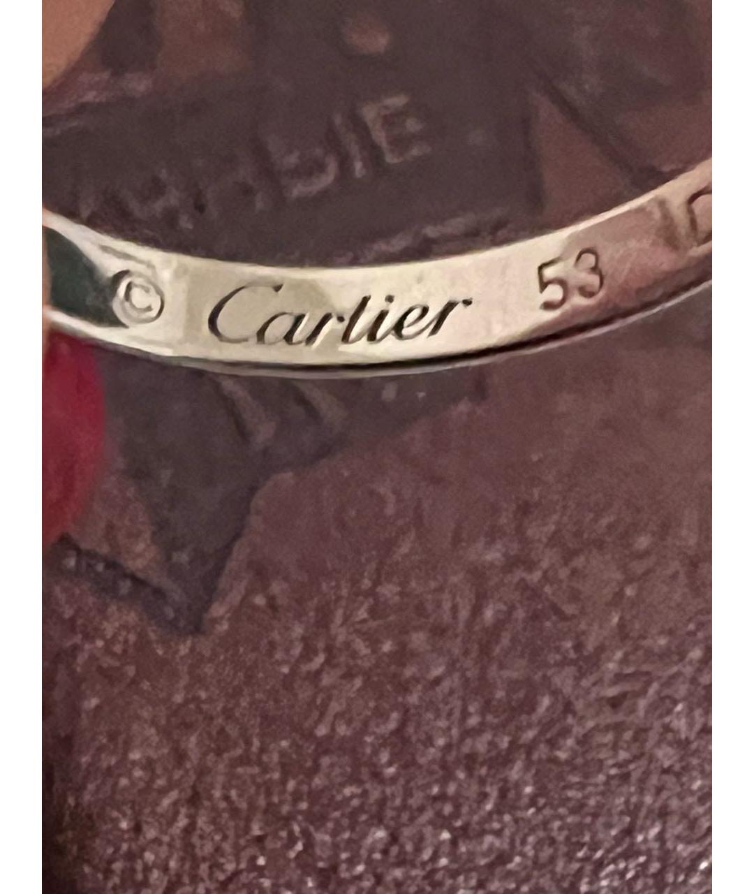 CARTIER Серебряное платиновое кольцо, фото 5