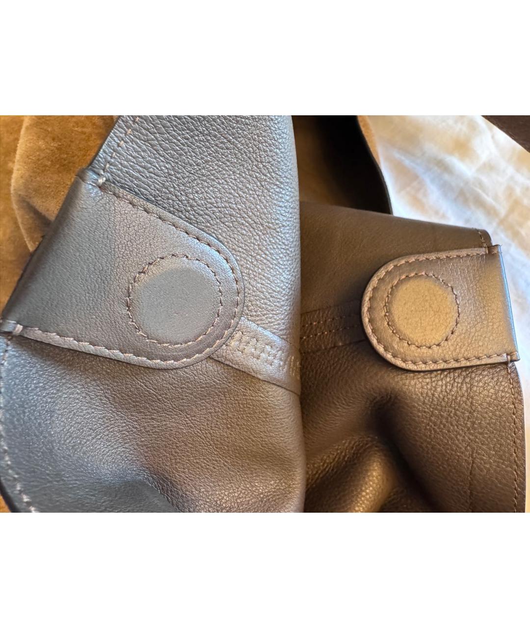 BRUNELLO CUCINELLI Коричневая кожаная сумка тоут, фото 7