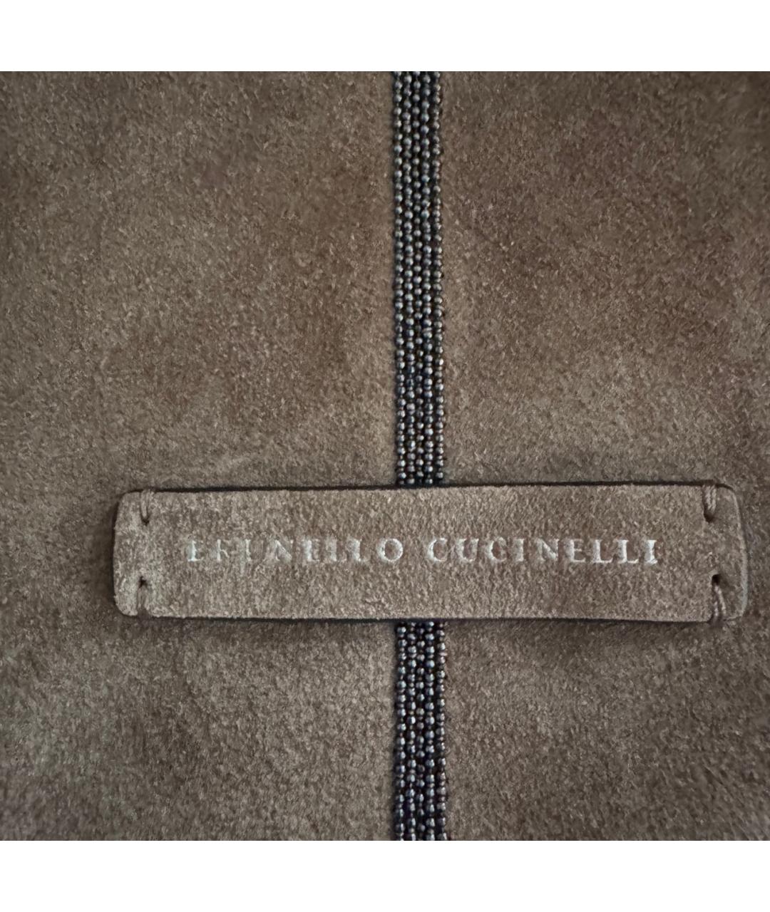 BRUNELLO CUCINELLI Коричневая кожаная сумка тоут, фото 4