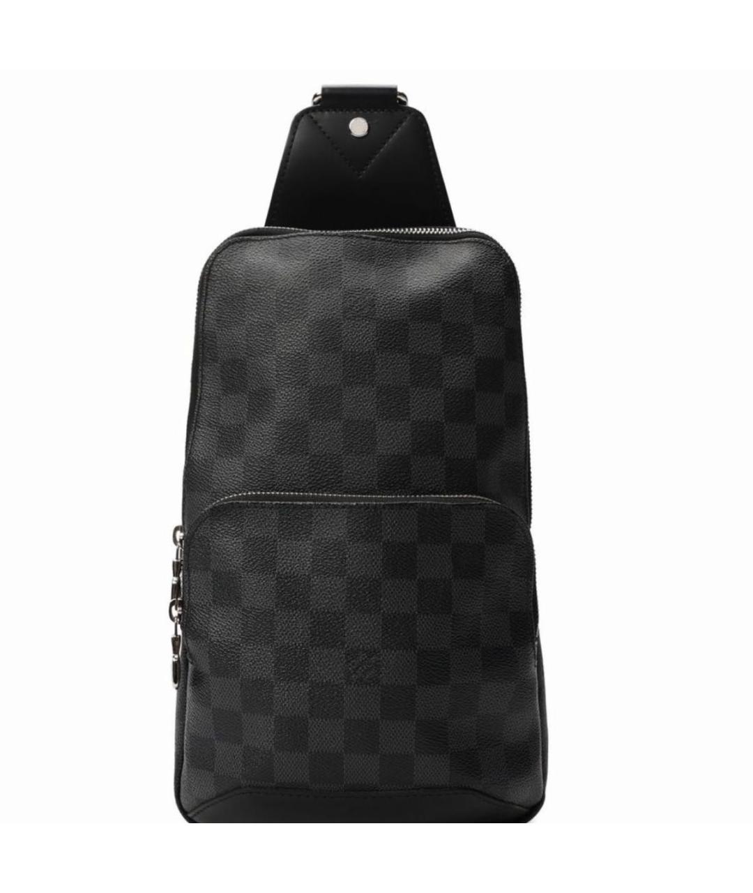LOUIS VUITTON Серая кожаная барсетка, фото 4