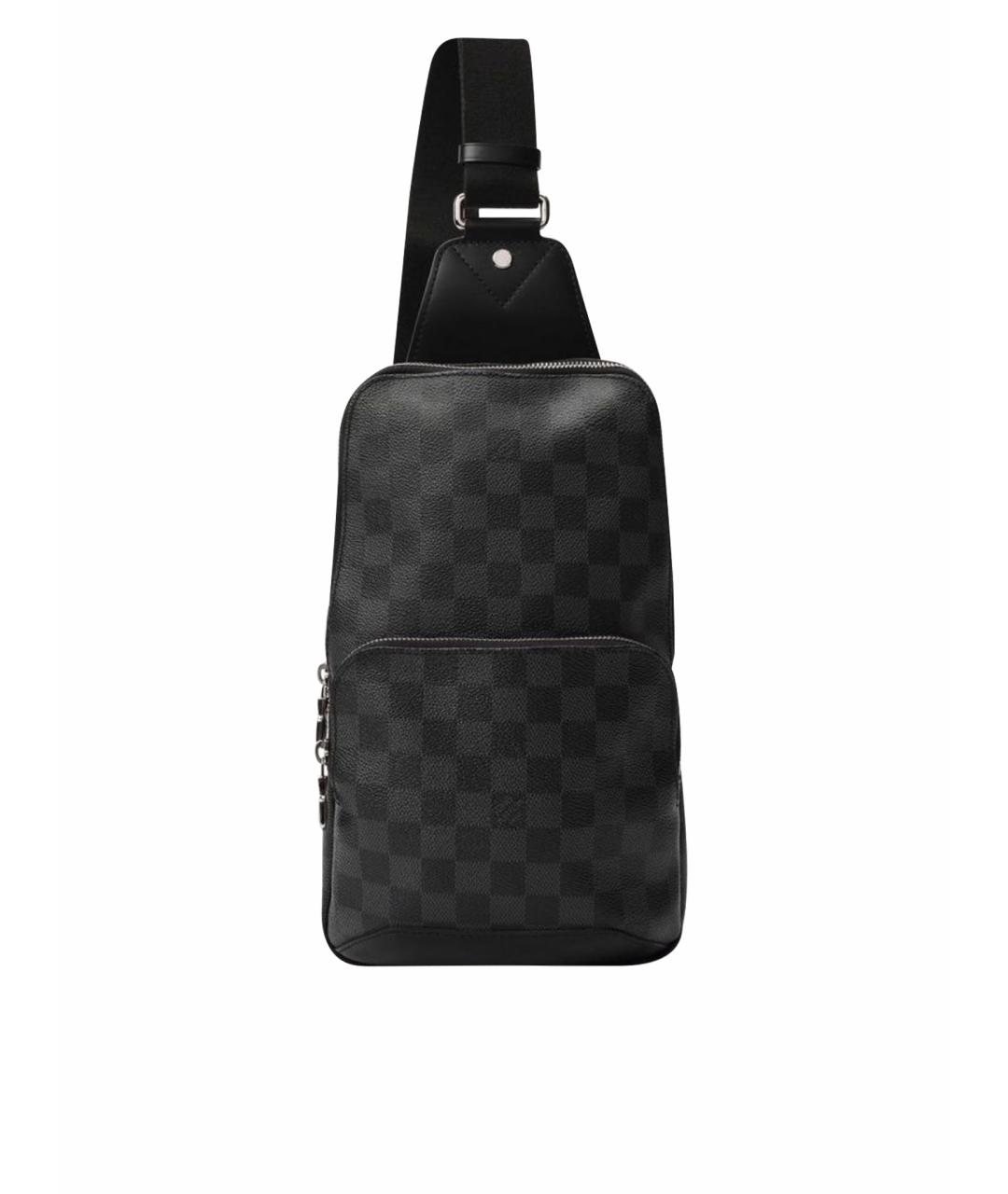 LOUIS VUITTON Серая кожаная барсетка, фото 1