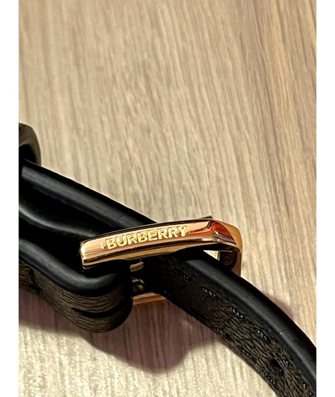 BURBERRY Черная кожаная сумка с короткими ручками, фото 7