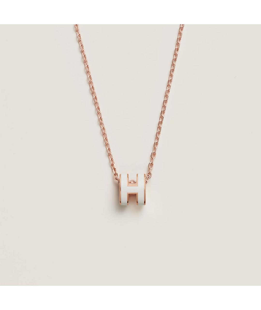HERMES Белая металлическая подвеска, фото 2