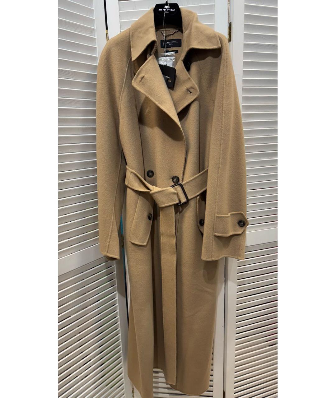 'S MAX MARA Бежевое шерстяное пальто, фото 6