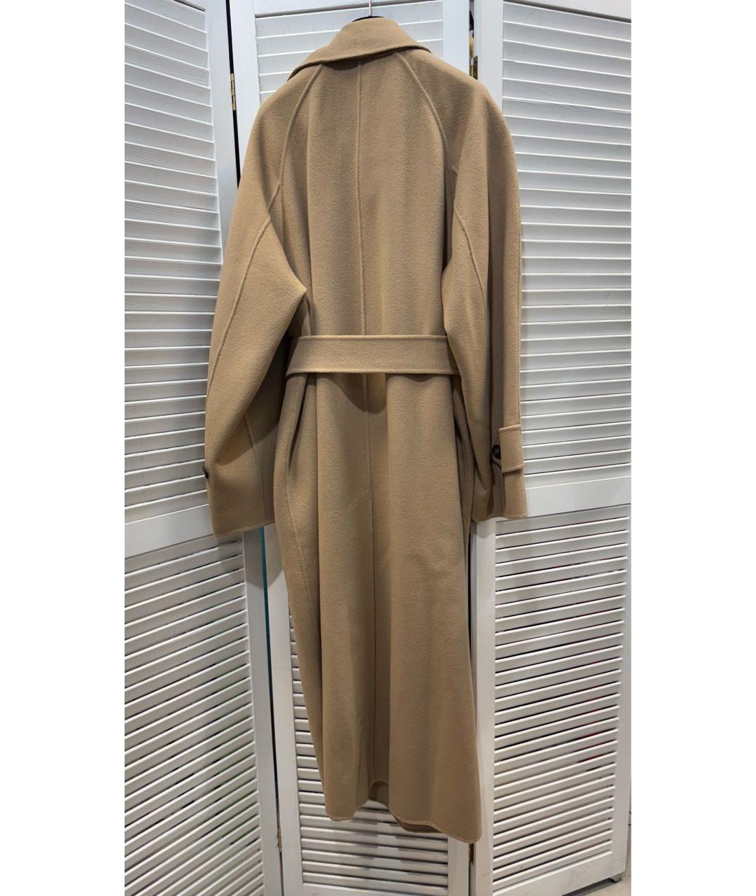 'S MAX MARA Бежевое шерстяное пальто, фото 4