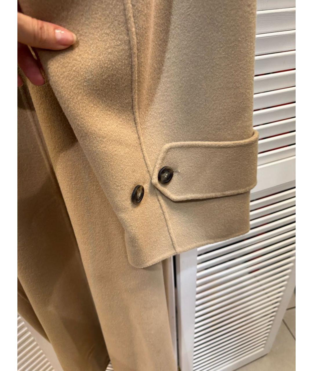 'S MAX MARA Бежевое шерстяное пальто, фото 5