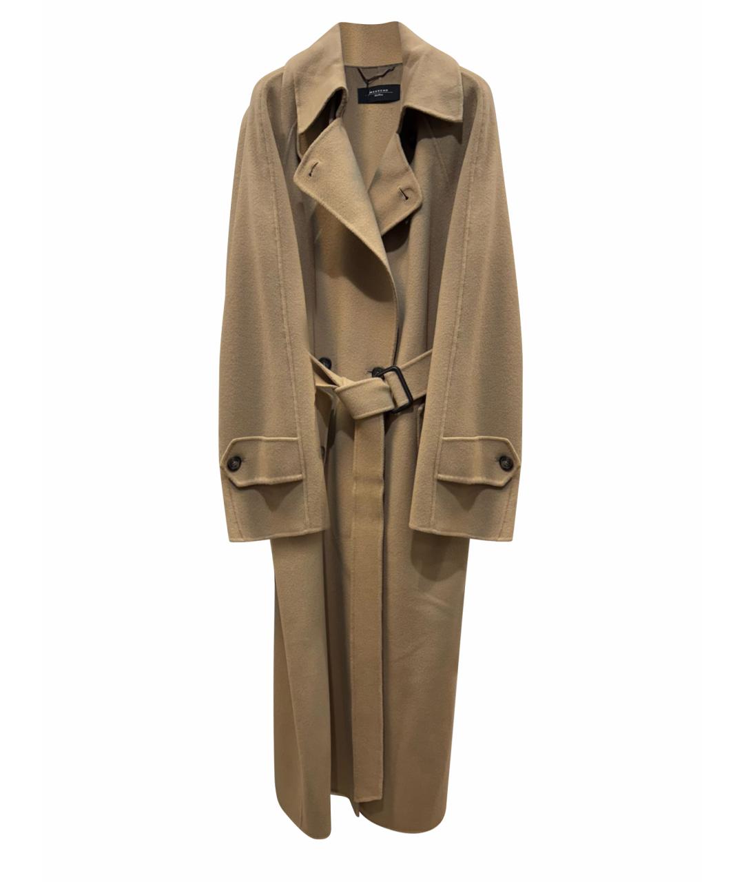 'S MAX MARA Бежевое шерстяное пальто, фото 1