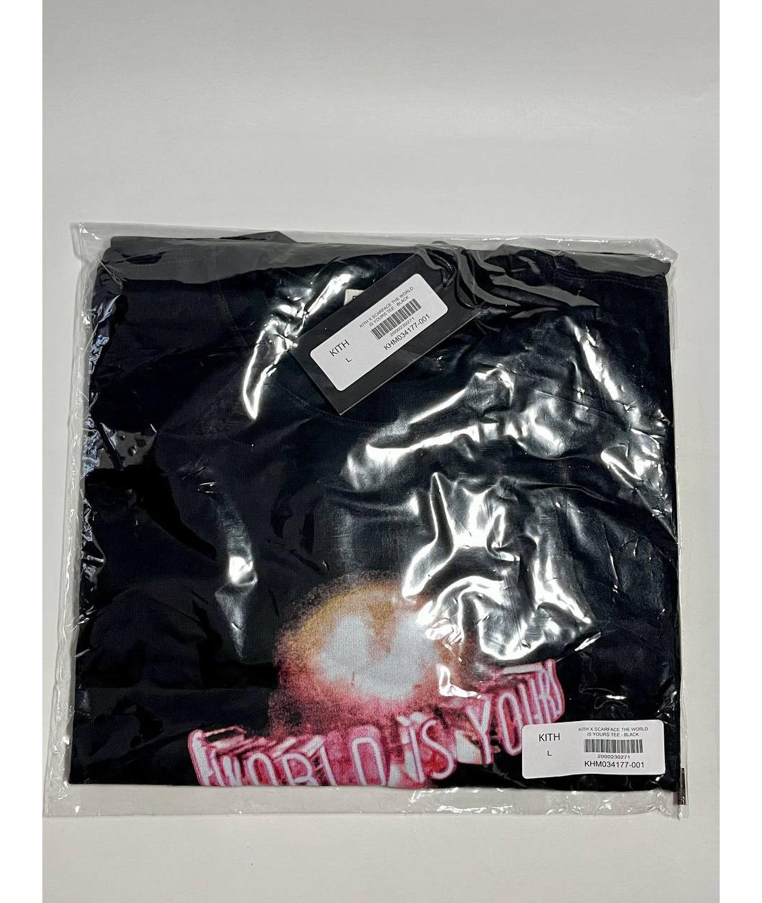KITH Черная хлопковая футболка, фото 2