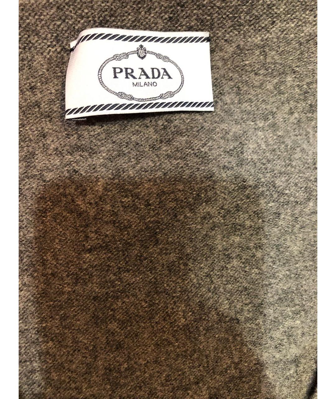 PRADA Серый шерстяной кардиган, фото 2