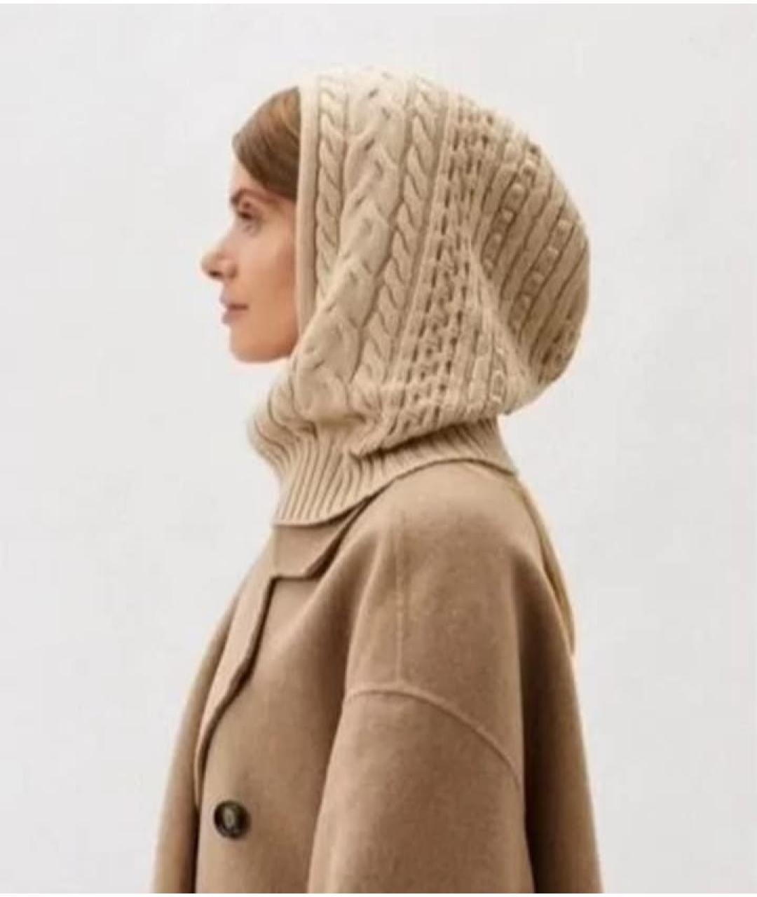 MAX MARA Коричневая шерстяная повязка на голову, фото 2