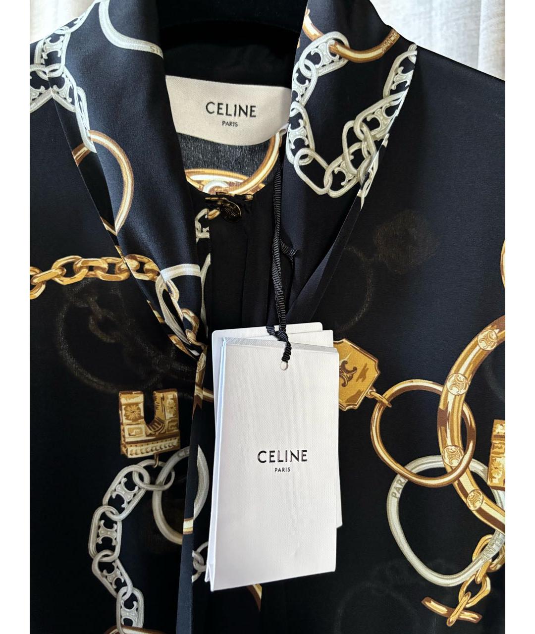 CELINE Черное шелковое вечернее платье, фото 3