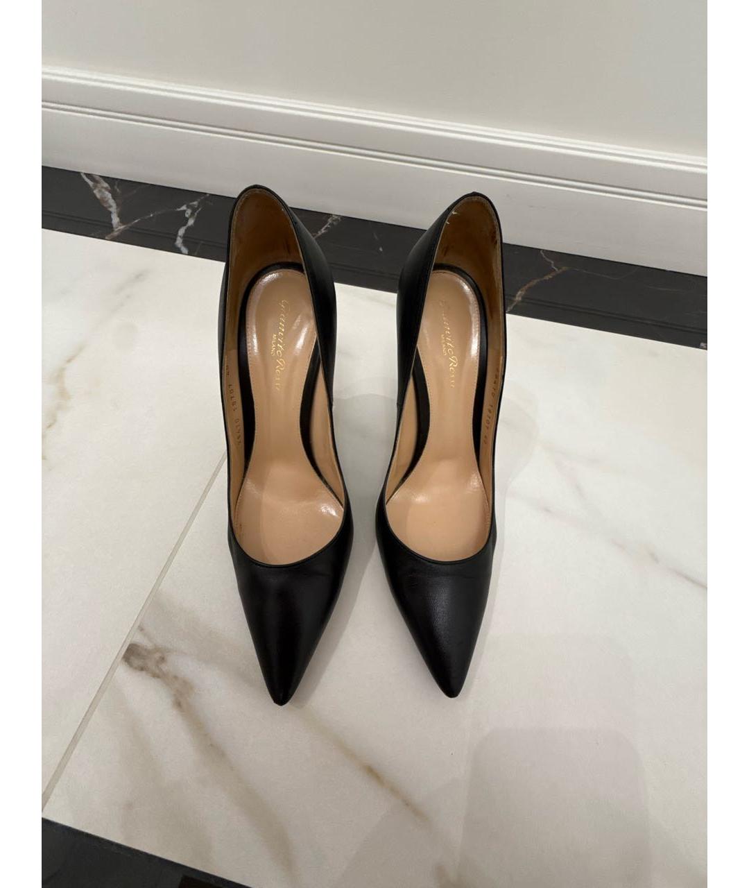 GIANVITO ROSSI Черные кожаные туфли, фото 2