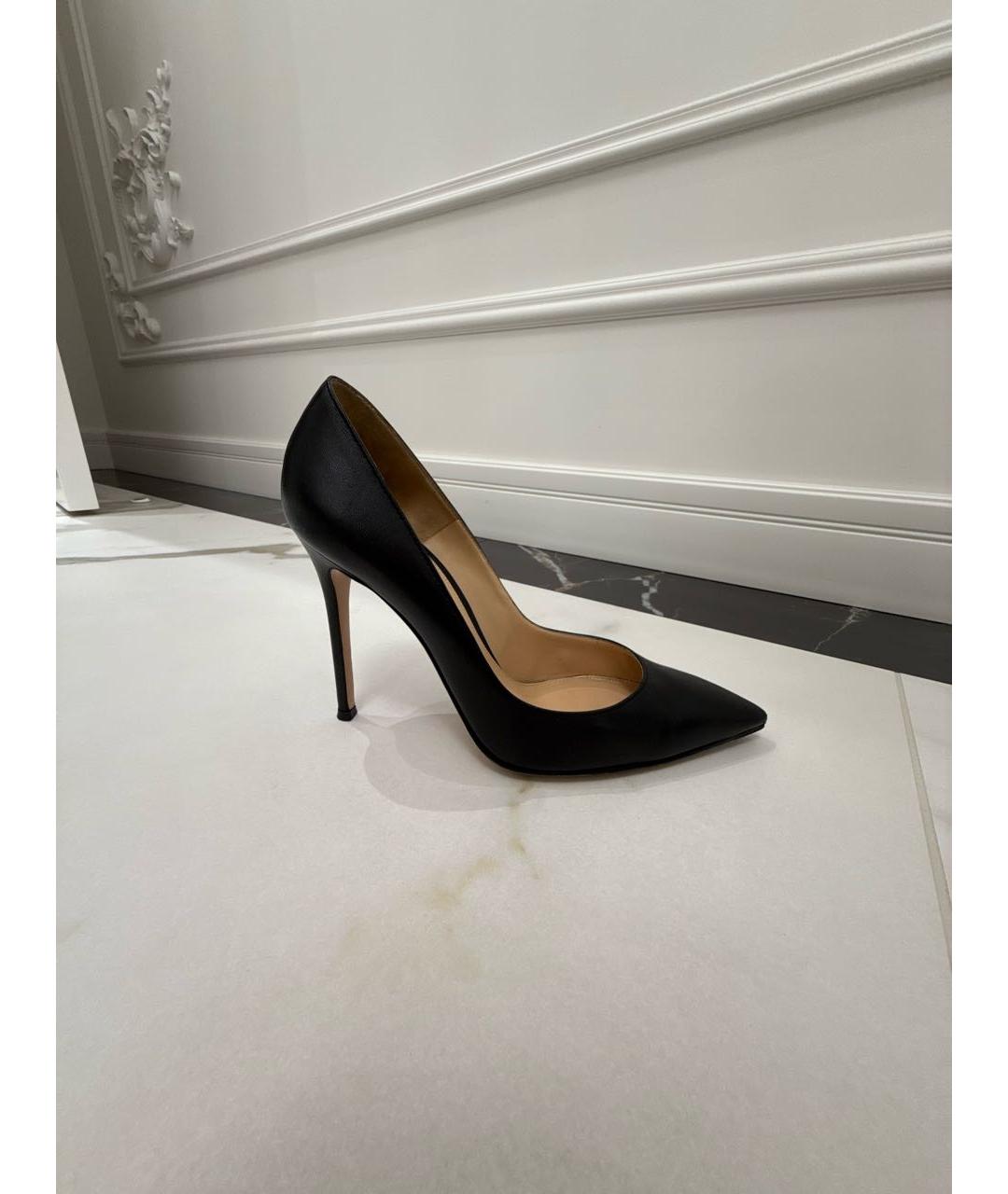 GIANVITO ROSSI Черные кожаные туфли, фото 5