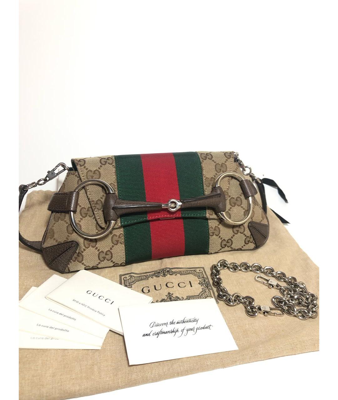 GUCCI Коричневая сумка с короткими ручками, фото 5