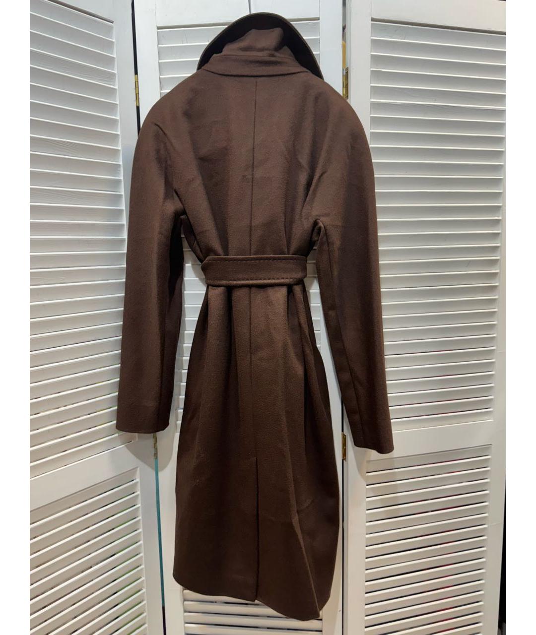 'S MAX MARA Коричневое шерстяное пальто, фото 2