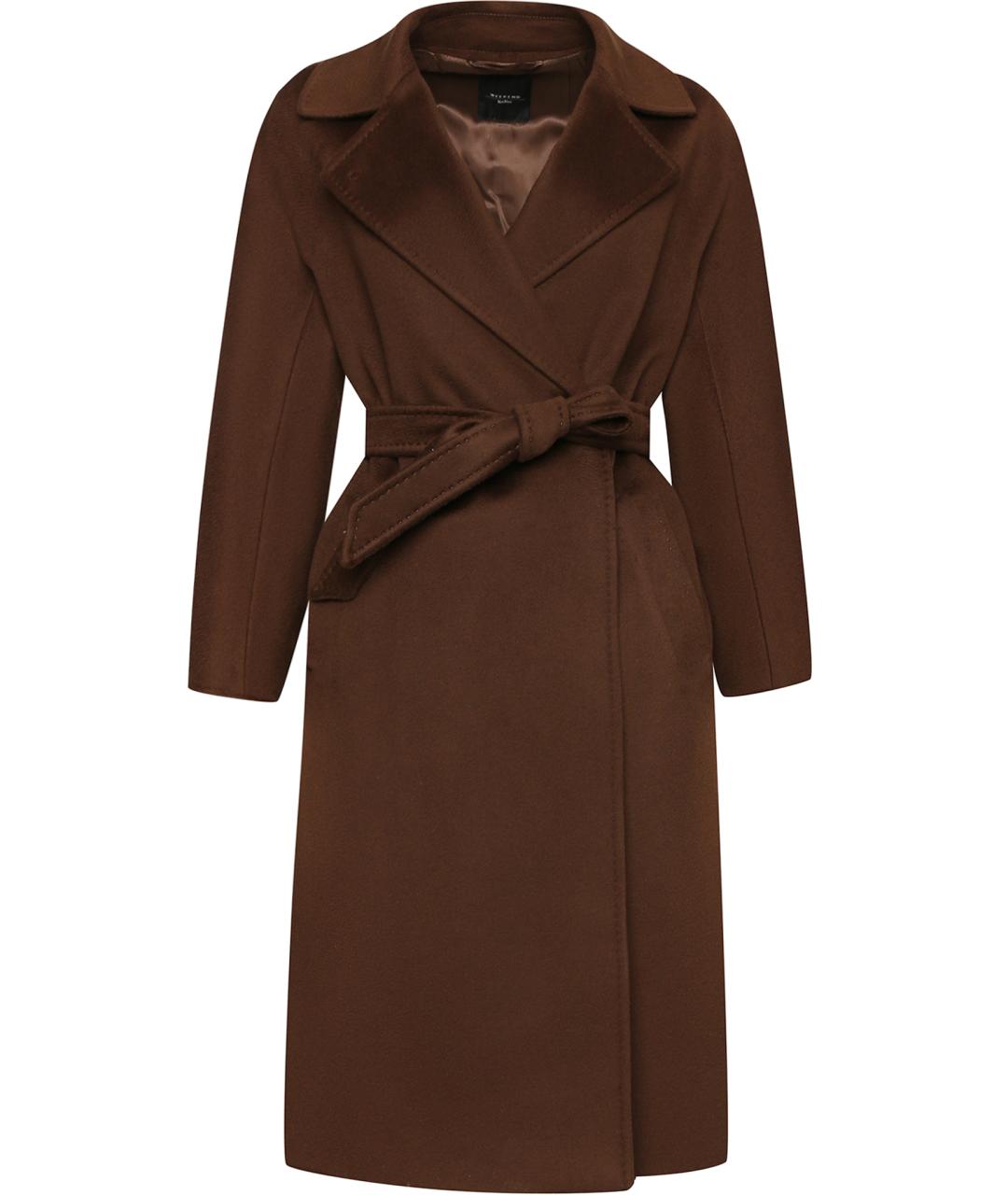 'S MAX MARA Коричневое шерстяное пальто, фото 1