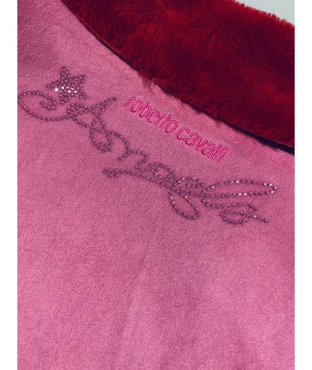 ROBERTO CAVALLI Розовая дубленка, фото 3